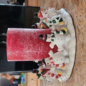 Partylite snowman candle holder